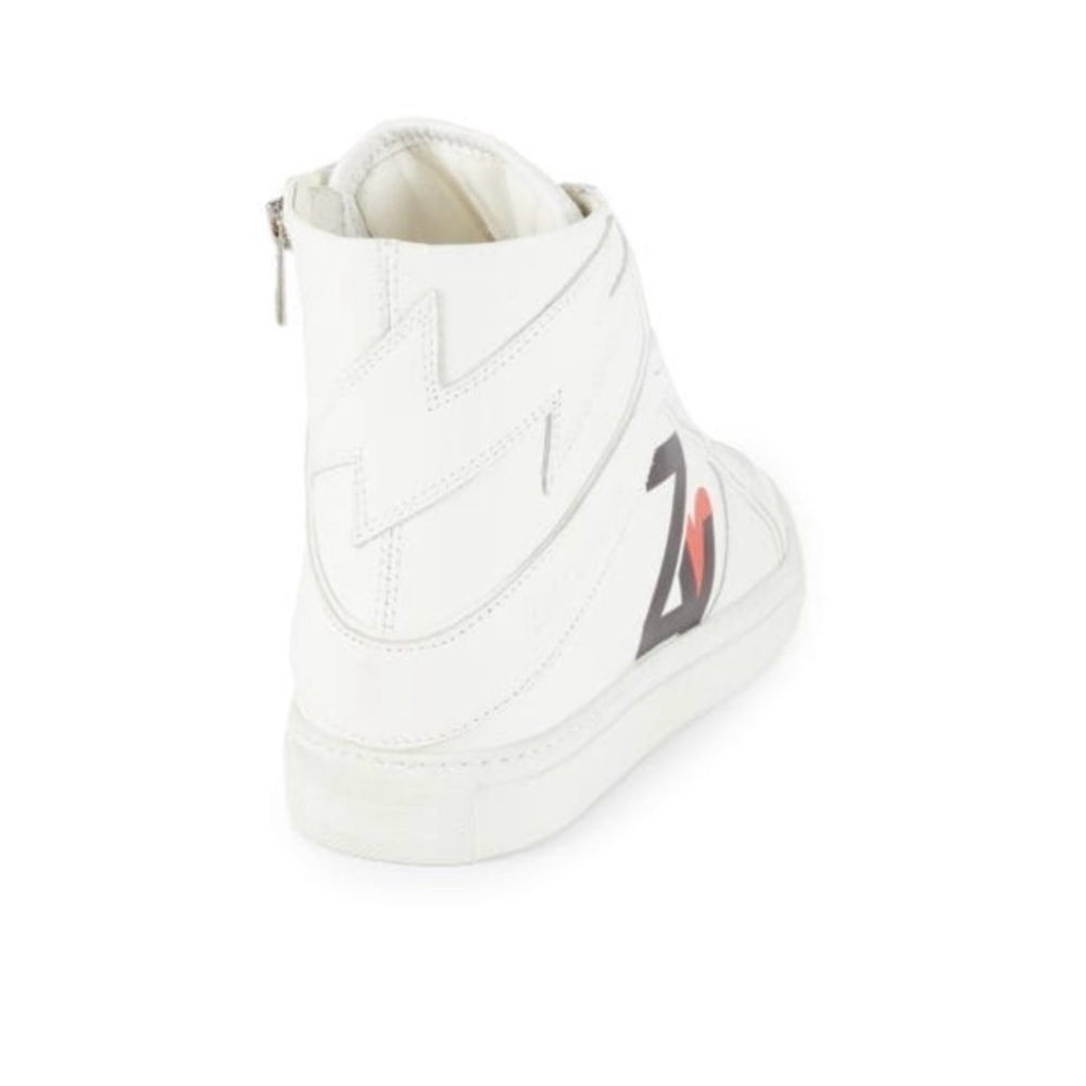 ZADIG & VOLTAIRE Logo High Top Zip Sneakers size 37 - Picture 3 of 11